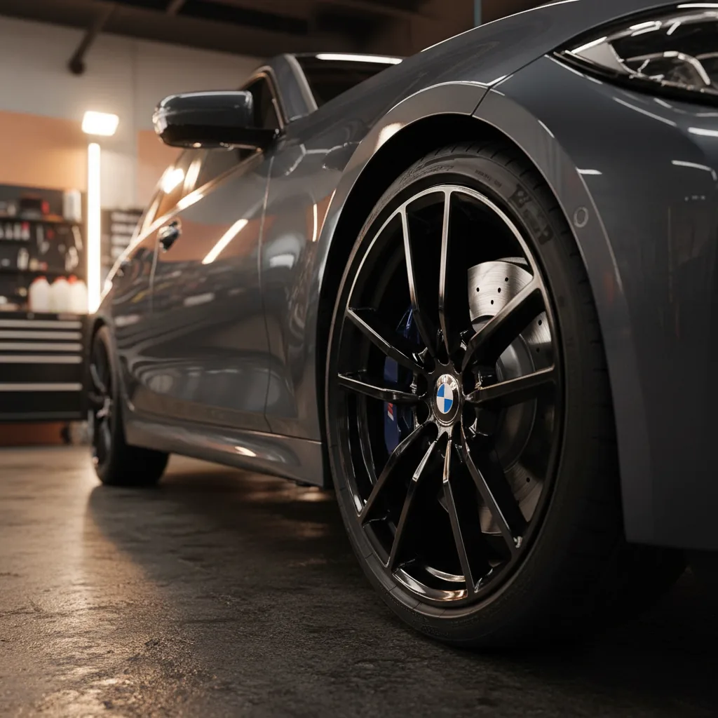 Wizualizacja: felga czarny połysk w BMW serii 3