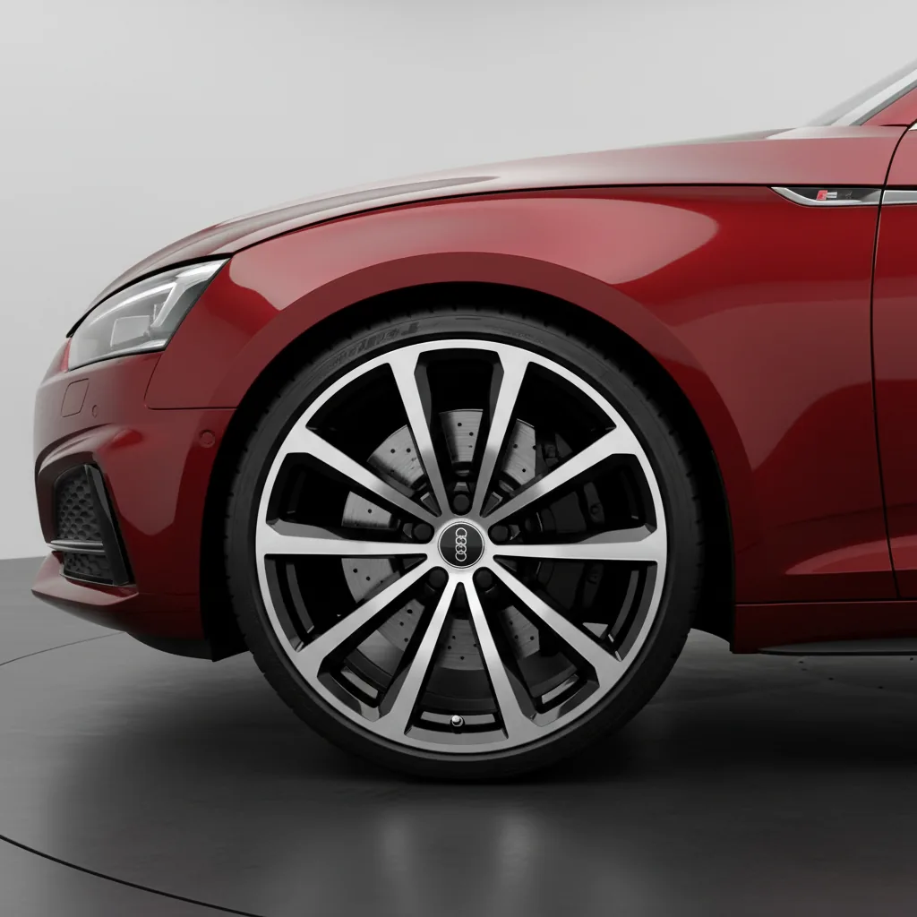 Wizualizacja: felga diamond cut w Audi A5