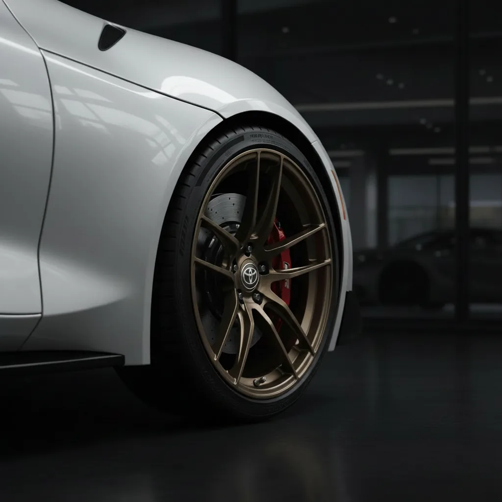 Wizualizacja: felga brąz mat w Toyocie GR Supra