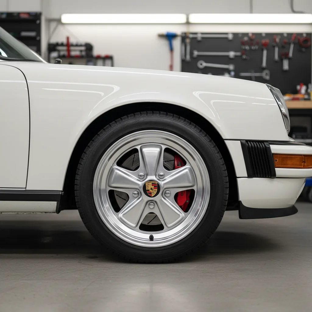 Wizualizacja: felga srebrny w klasyku (Porsche 911)