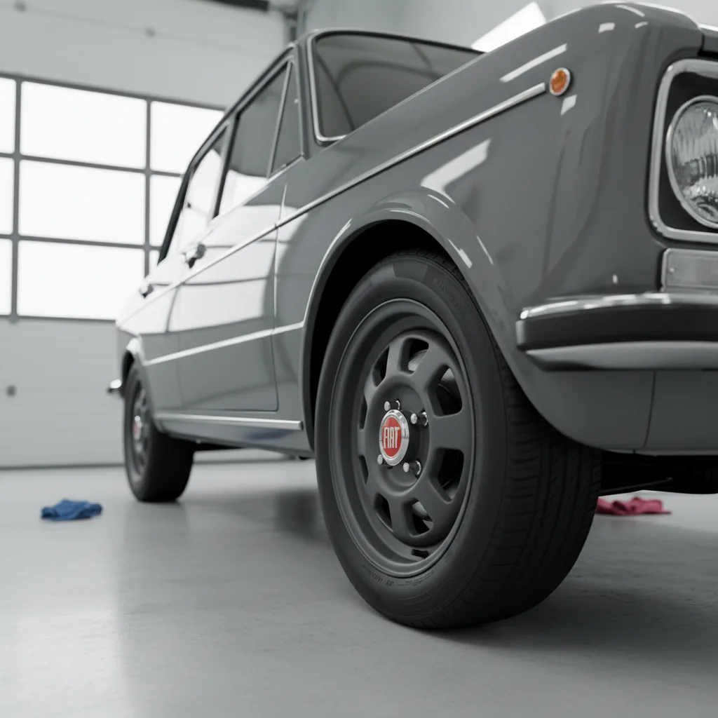 Wizualizacja: felga antracyt w klasyku (Polish Fiat 125p sedan)