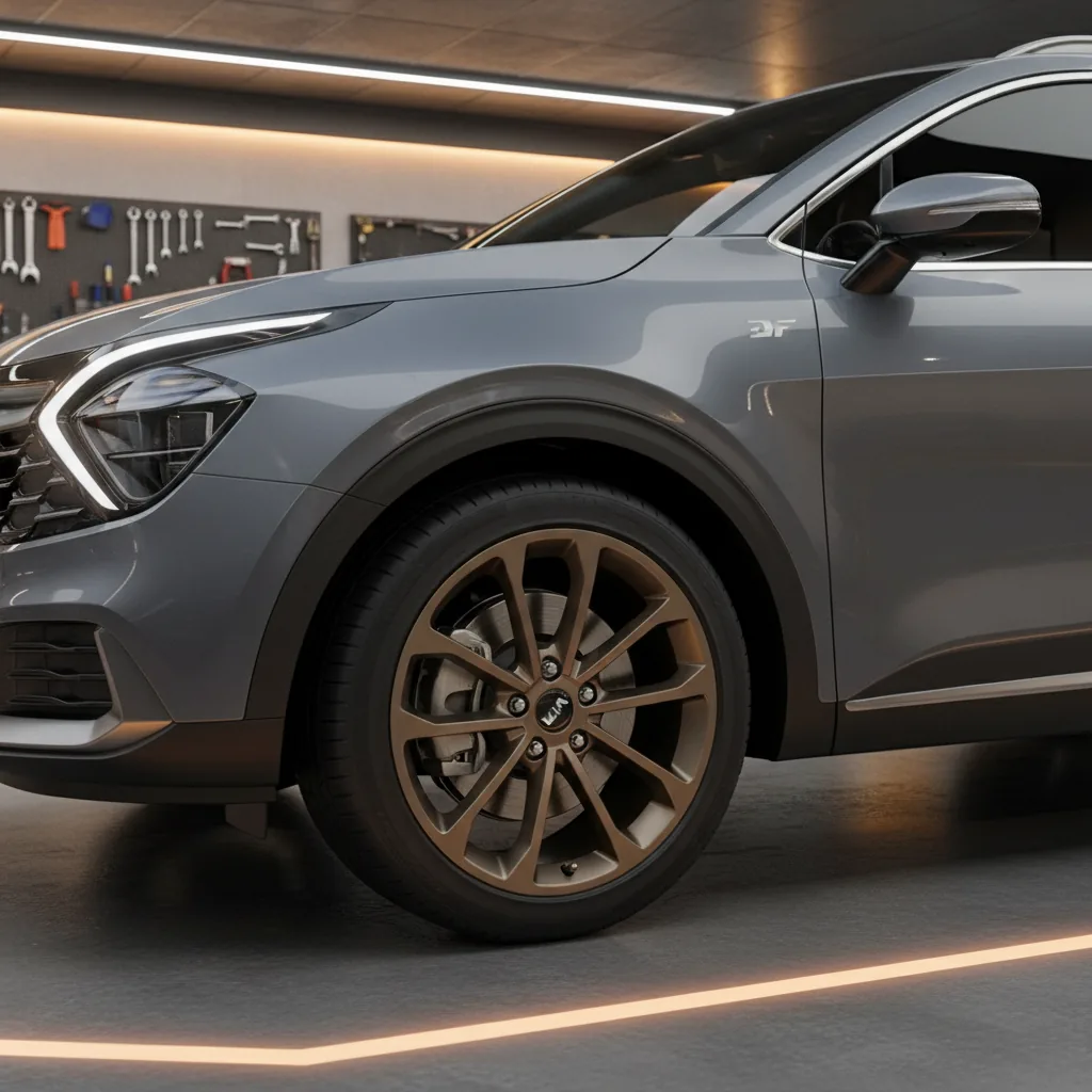 Wizualizacja: felga brąz mat — Kia Sportage SUV