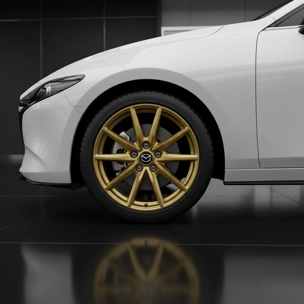 Wizualizacja: felga złoty — Mazda 3 hatchback