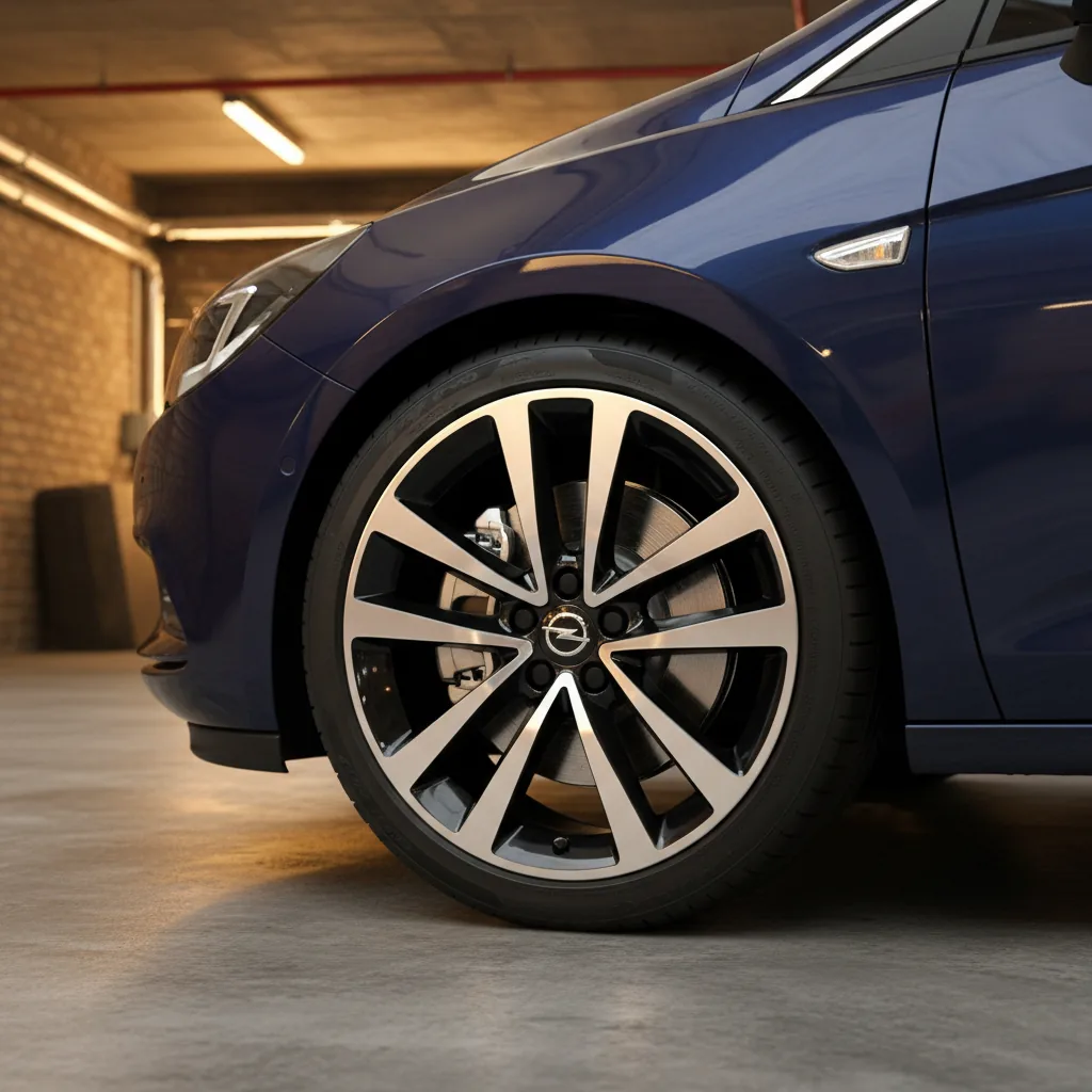 Wizualizacja: felga diamond cut — Opel Astra hatchback
