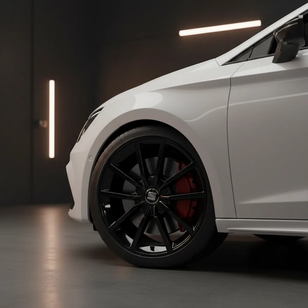 Wizualizacja: felga czarny połysk — Seat Leon hatchback