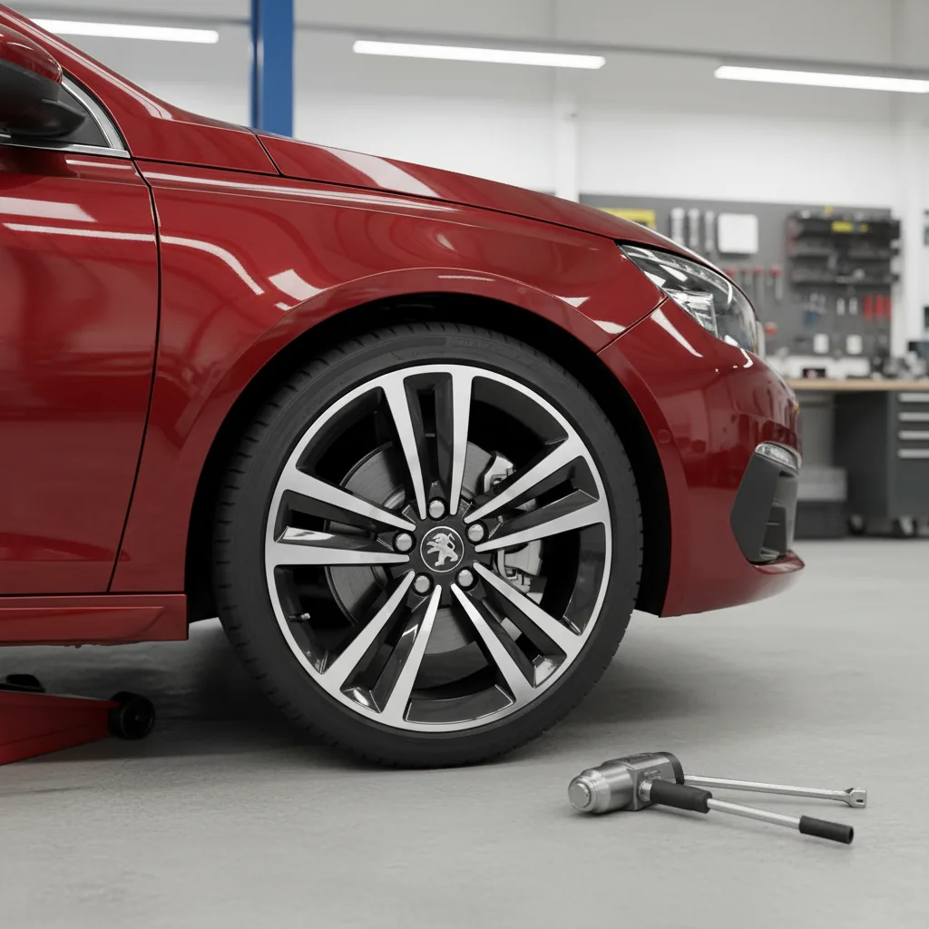 Wizualizacja: felga dwukolor — Peugeot 308 hatchback
