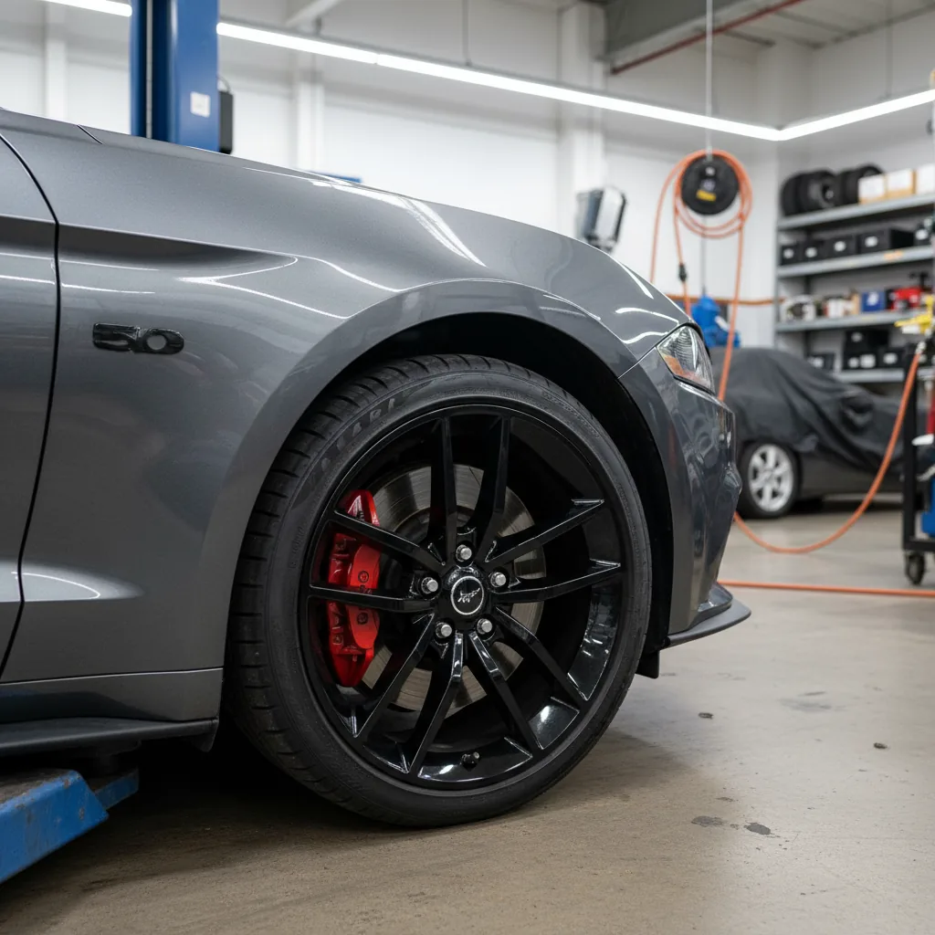 Wizualizacja: felga czarny połysk — Ford Mustang coupe