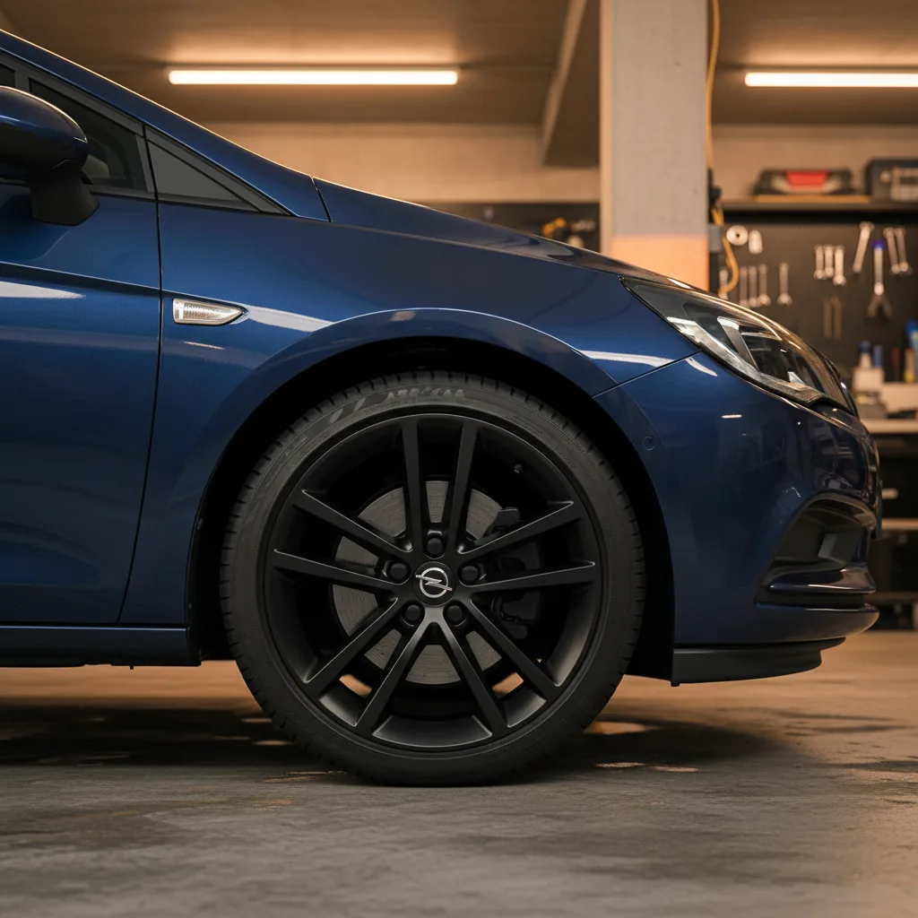 Wizualizacja: felga czarny mat — Opel Astra hatchback