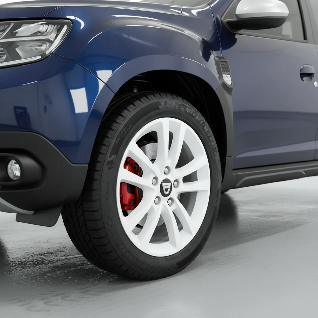 Wizualizacja: felga biały połysk — Dacia Duster SUV