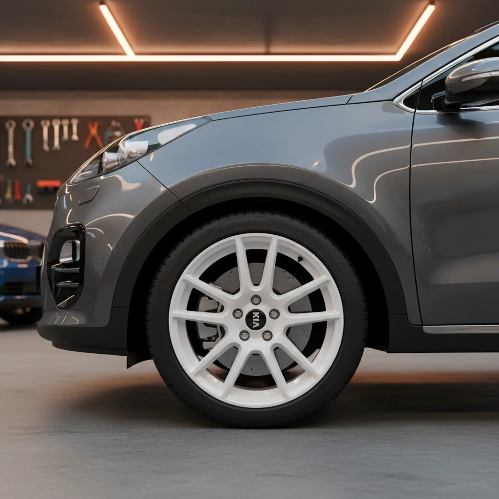 Wizualizacja: felga biały połysk — Kia Sportage SUV