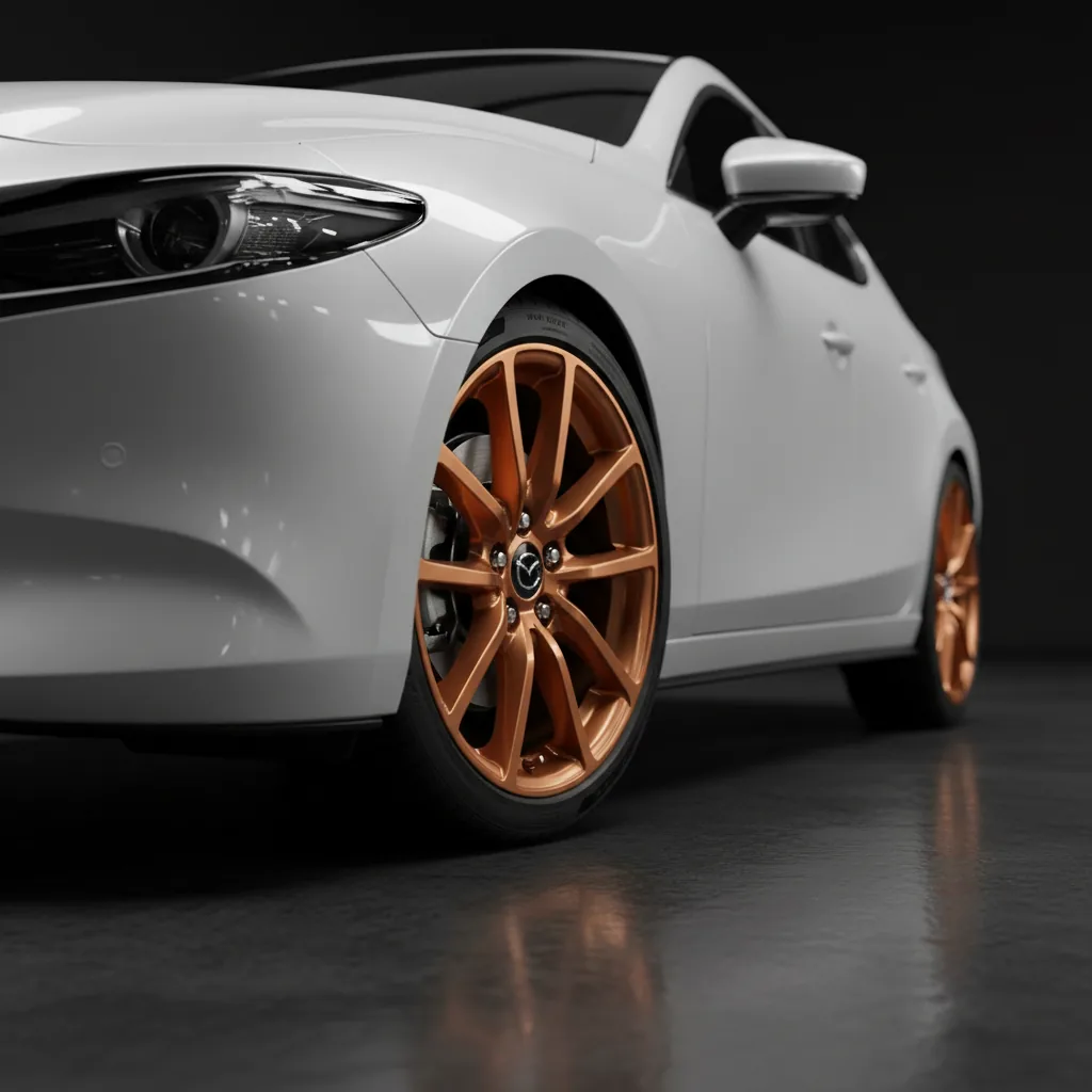 Wizualizacja: felga miedziany — Mazda 3 hatchback
