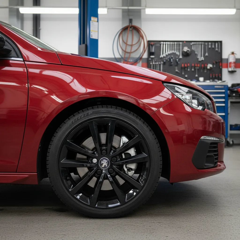 Wizualizacja: felga czarny połysk — Peugeot 308 hatchback