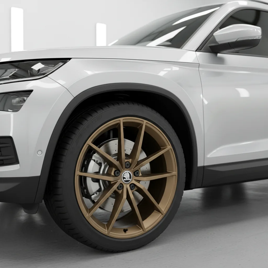 Wizualizacja: felga brąz mat — Skoda Kodiaq SUV