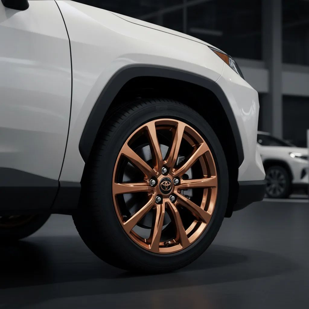 Wizualizacja: felga miedziany — Toyota RAV4 SUV