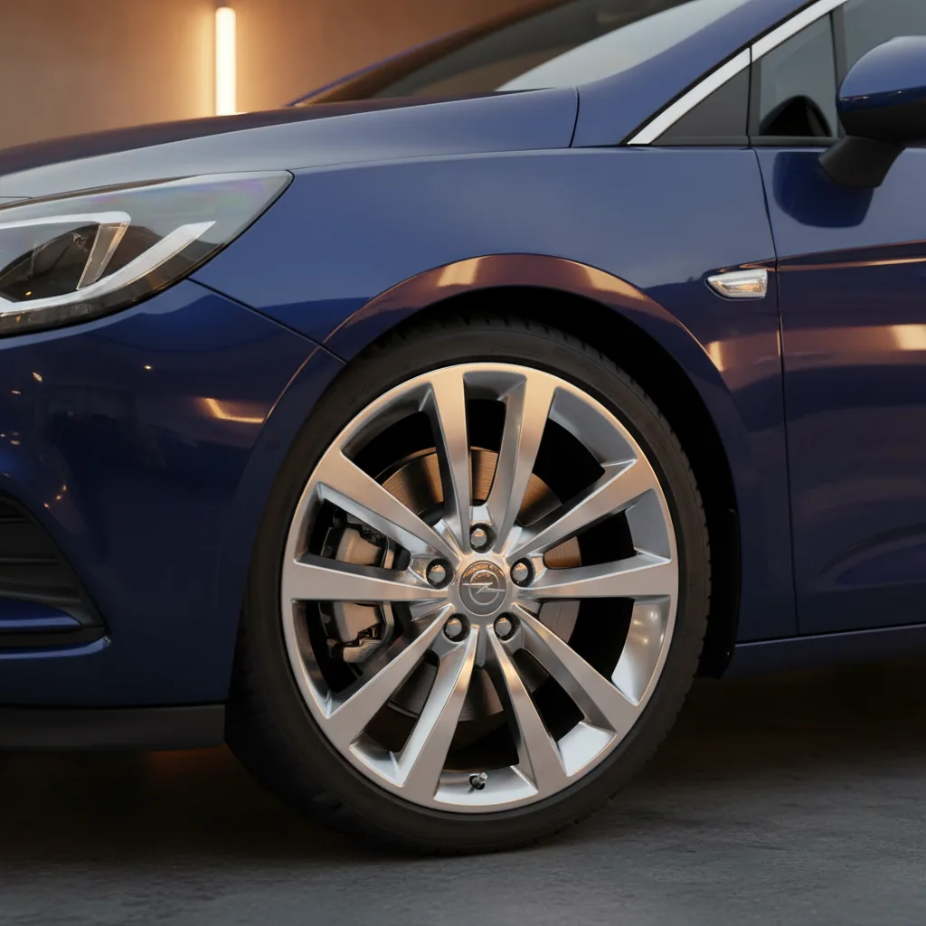 Wizualizacja: felga połysk aluminium — Opel Astra hatchback