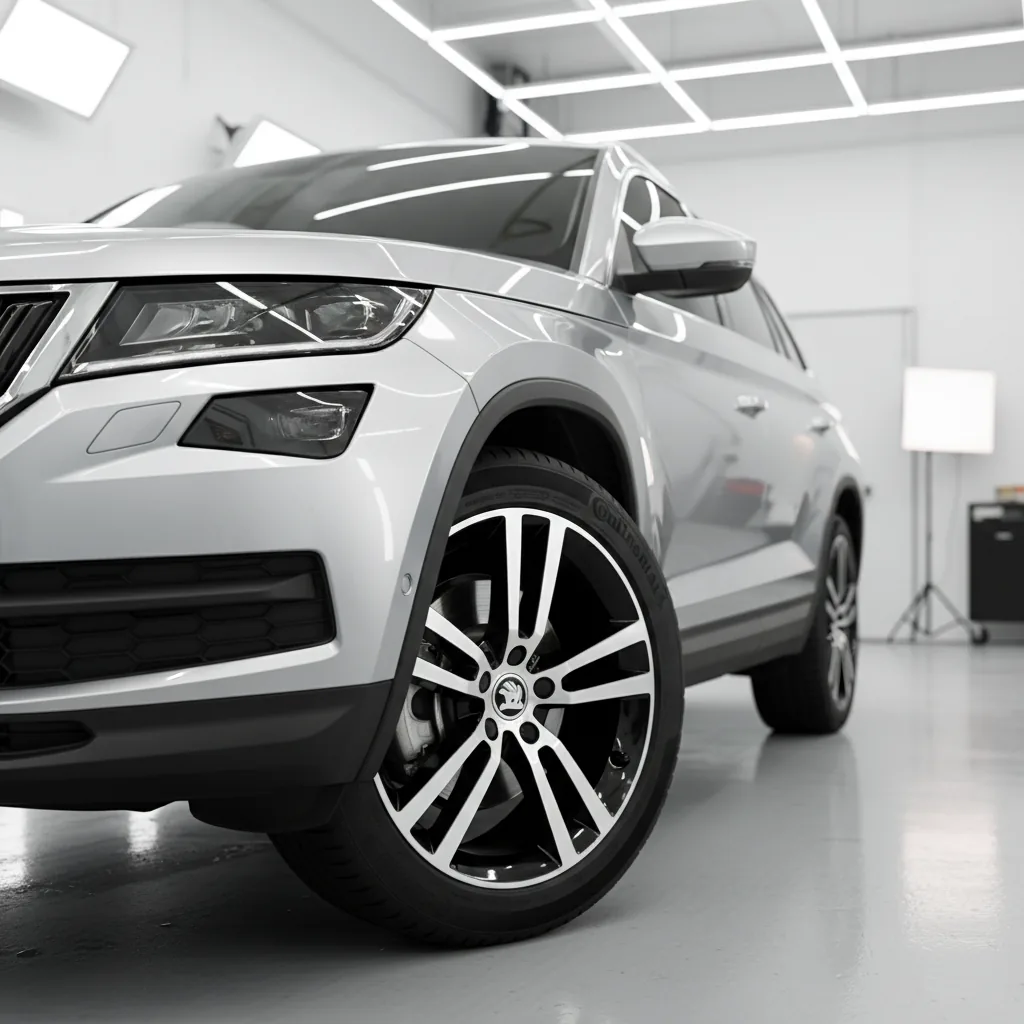 Wizualizacja: felga diamond cut — Skoda Kodiaq SUV