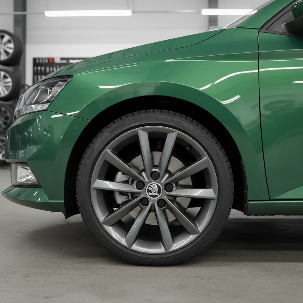 Wizualizacja: felga gunmetal — Skoda Fabia hatchback