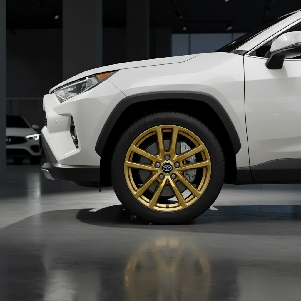 Wizualizacja: felga złoty — Toyota RAV4 SUV