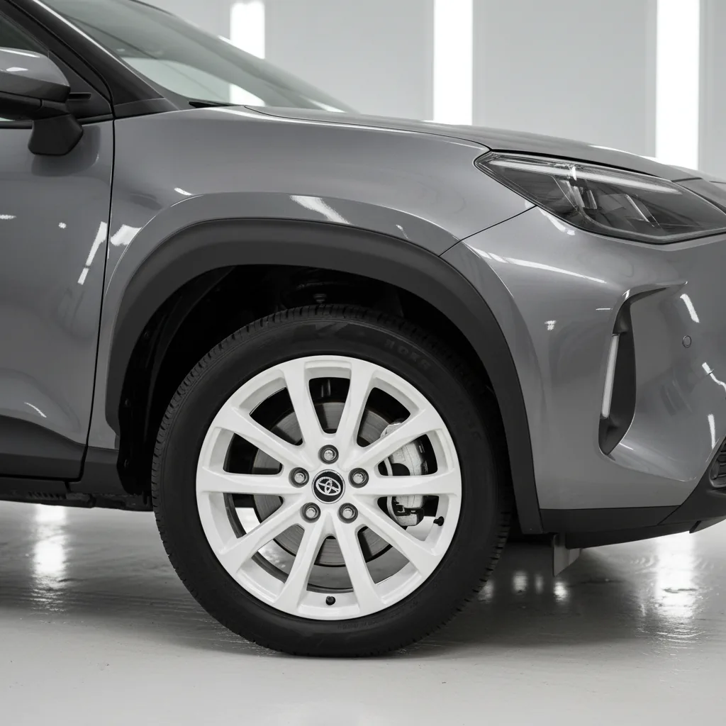 Wizualizacja: felga biały połysk — Toyota Yaris Cross SUV