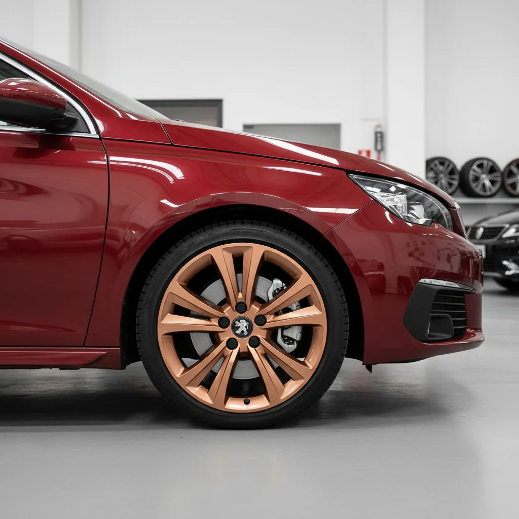 Wizualizacja: felga miedziany — Peugeot 308 hatchback