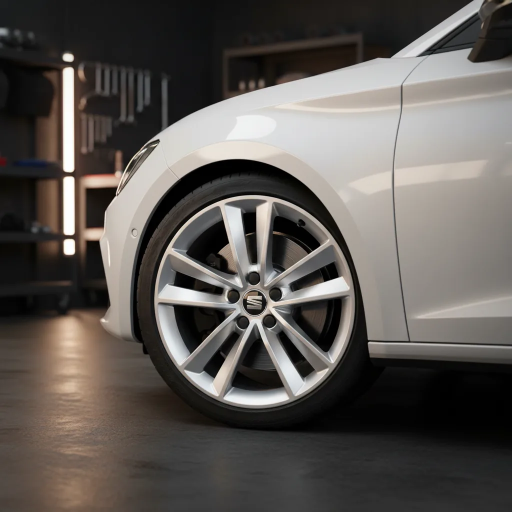 Wizualizacja: felga srebrny — Seat Leon hatchback