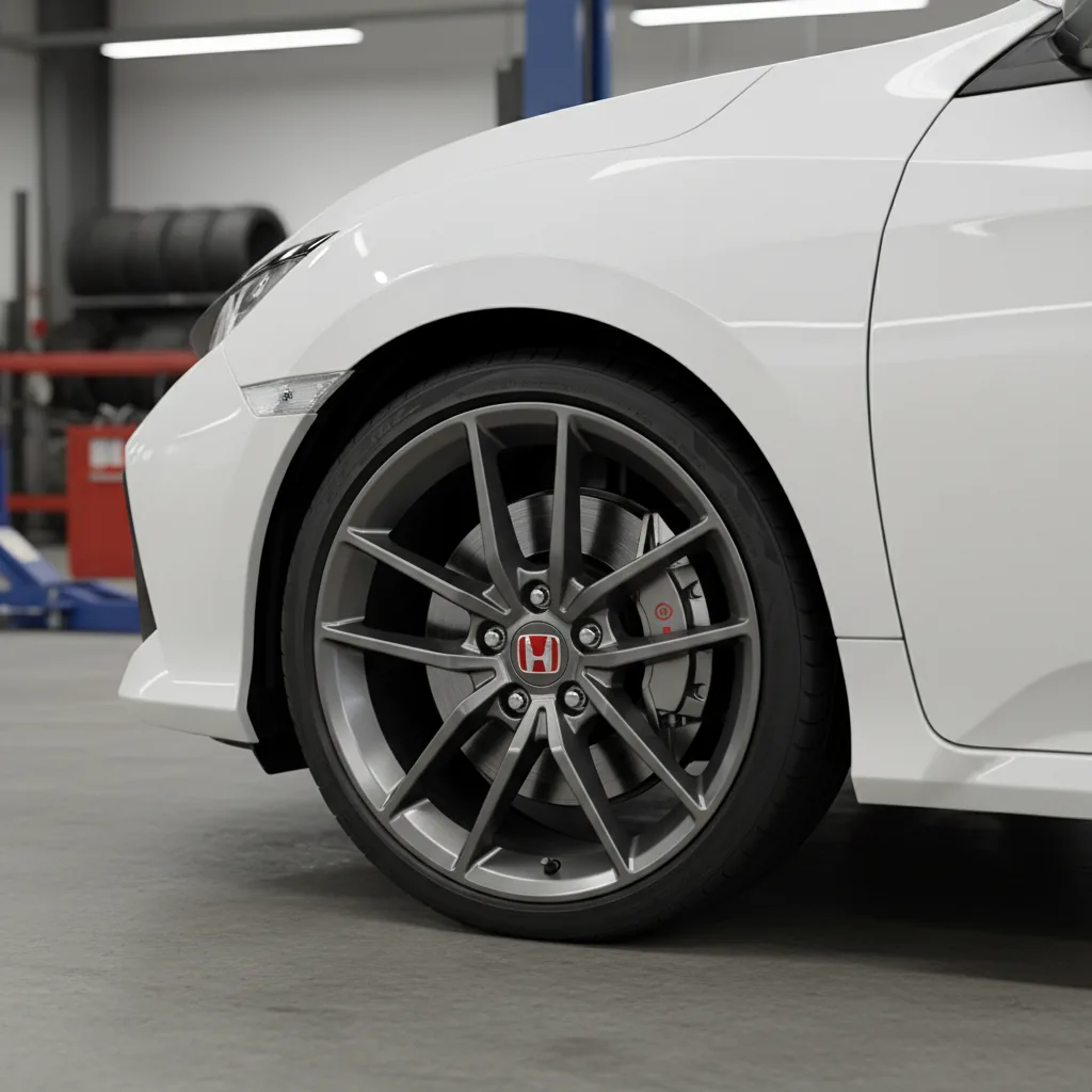 Wizualizacja: felga grafit — Honda Civic hatchback