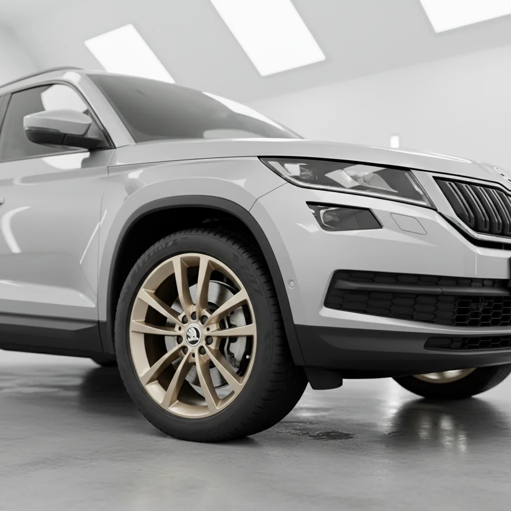 Wizualizacja: felga szampański — Skoda Kodiaq SUV