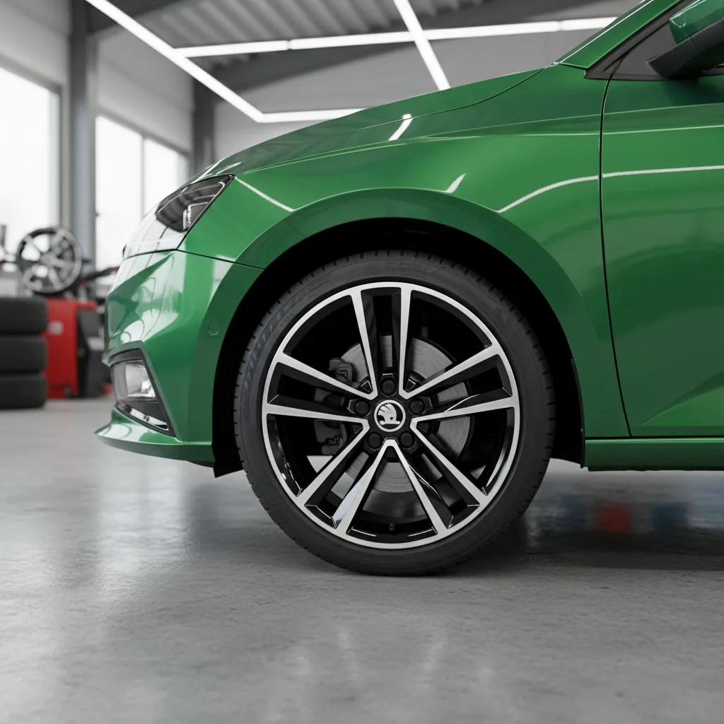 Wizualizacja: felga dwukolor — Skoda Fabia hatchback