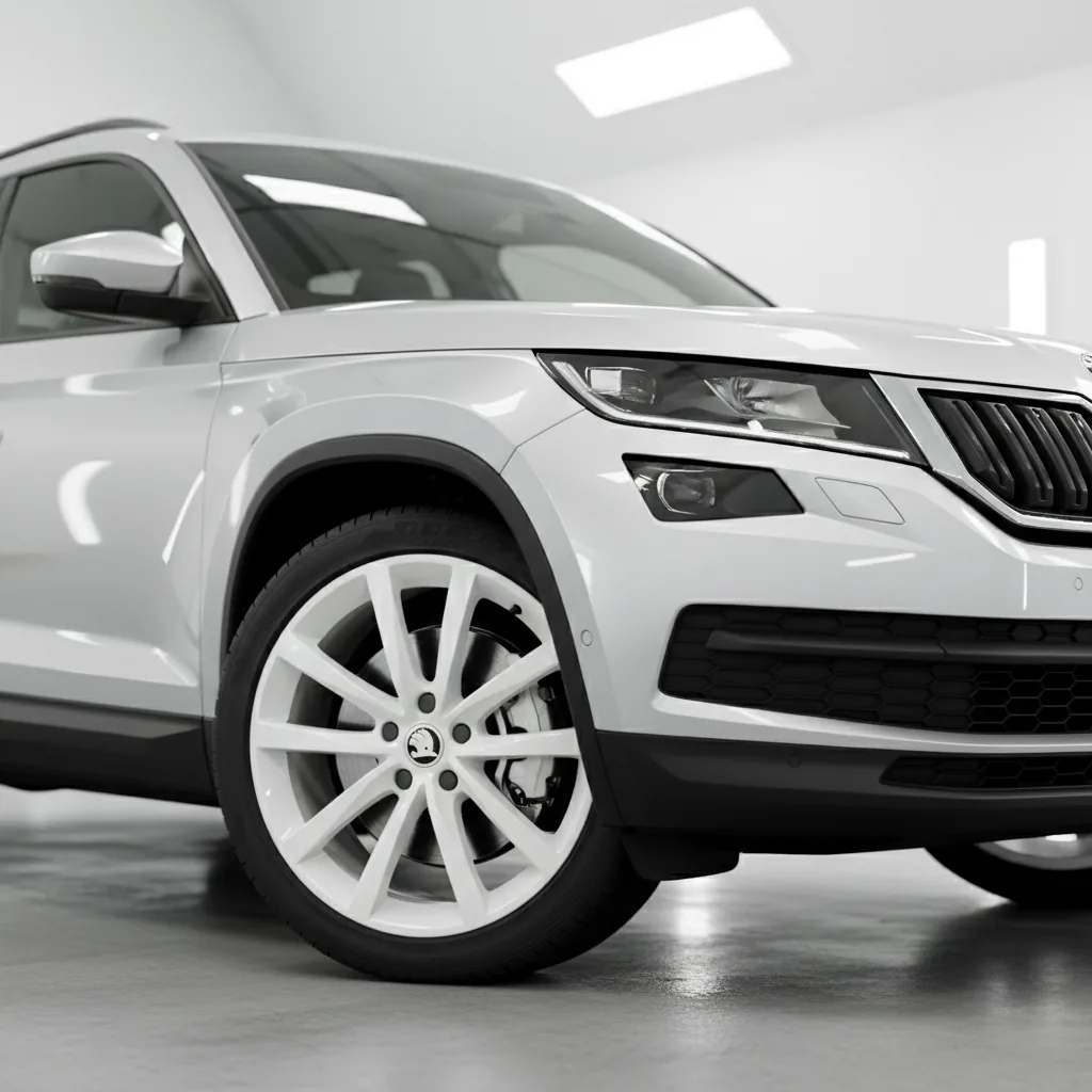 Wizualizacja: felga biały połysk — Skoda Kodiaq SUV