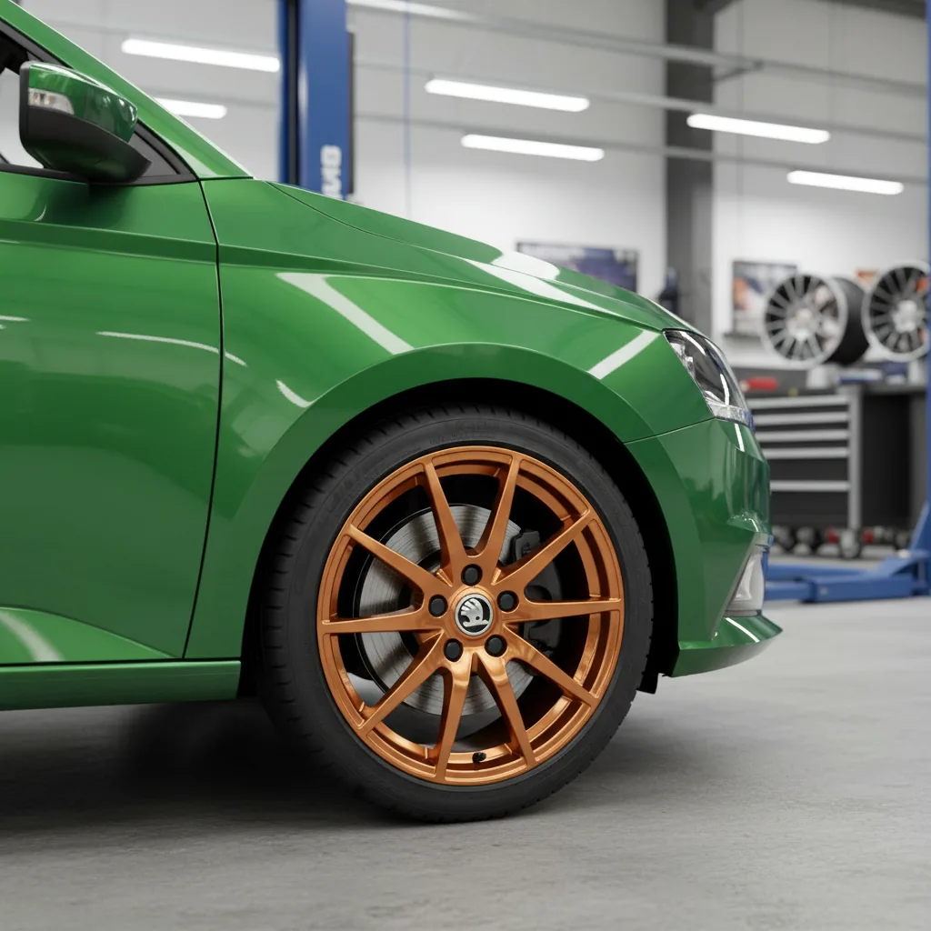 Wizualizacja: felga miedziany — Skoda Fabia hatchback