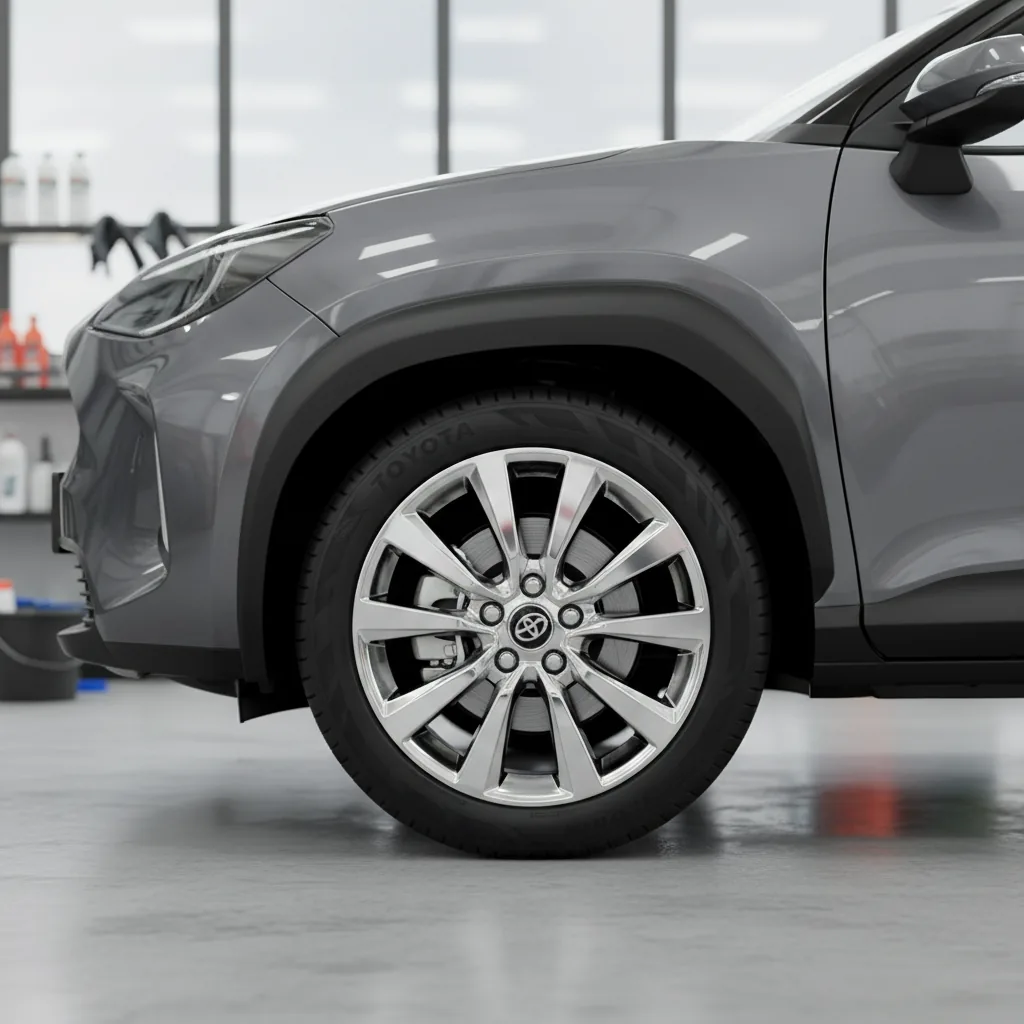 Wizualizacja: felga połysk aluminium — Toyota Yaris Cross SUV