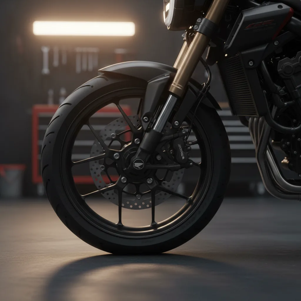 Wizualizacja: felga czarny mat w motocyklu Honda CB650R