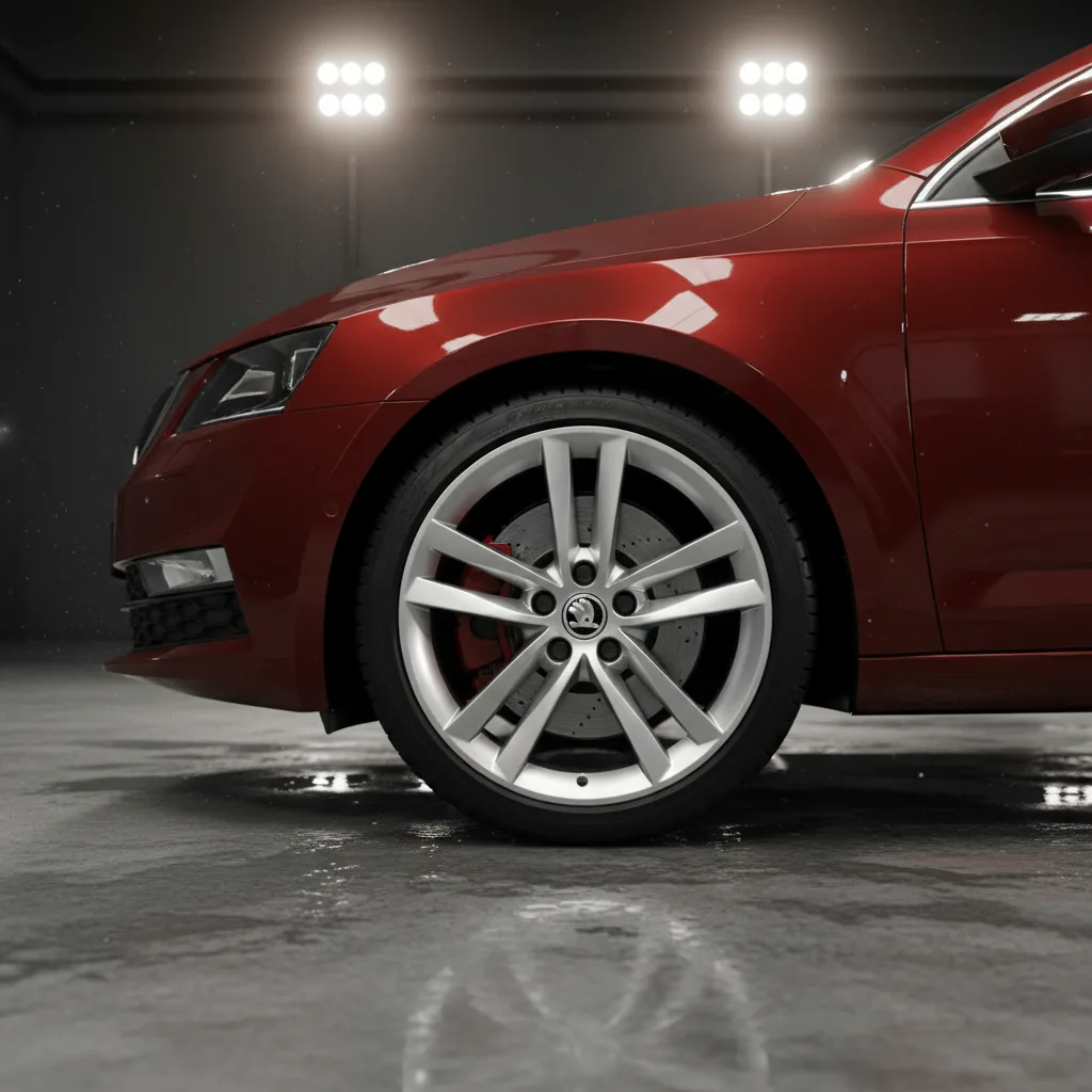 Wizualizacja: felga srebrny — Skoda Octavia liftback