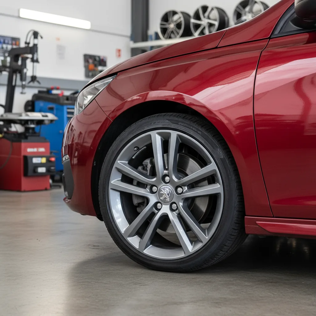 Wizualizacja: felga gunmetal — Peugeot 308 hatchback