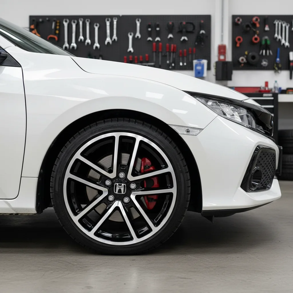 Wizualizacja: felga dwukolor — Honda Civic hatchback