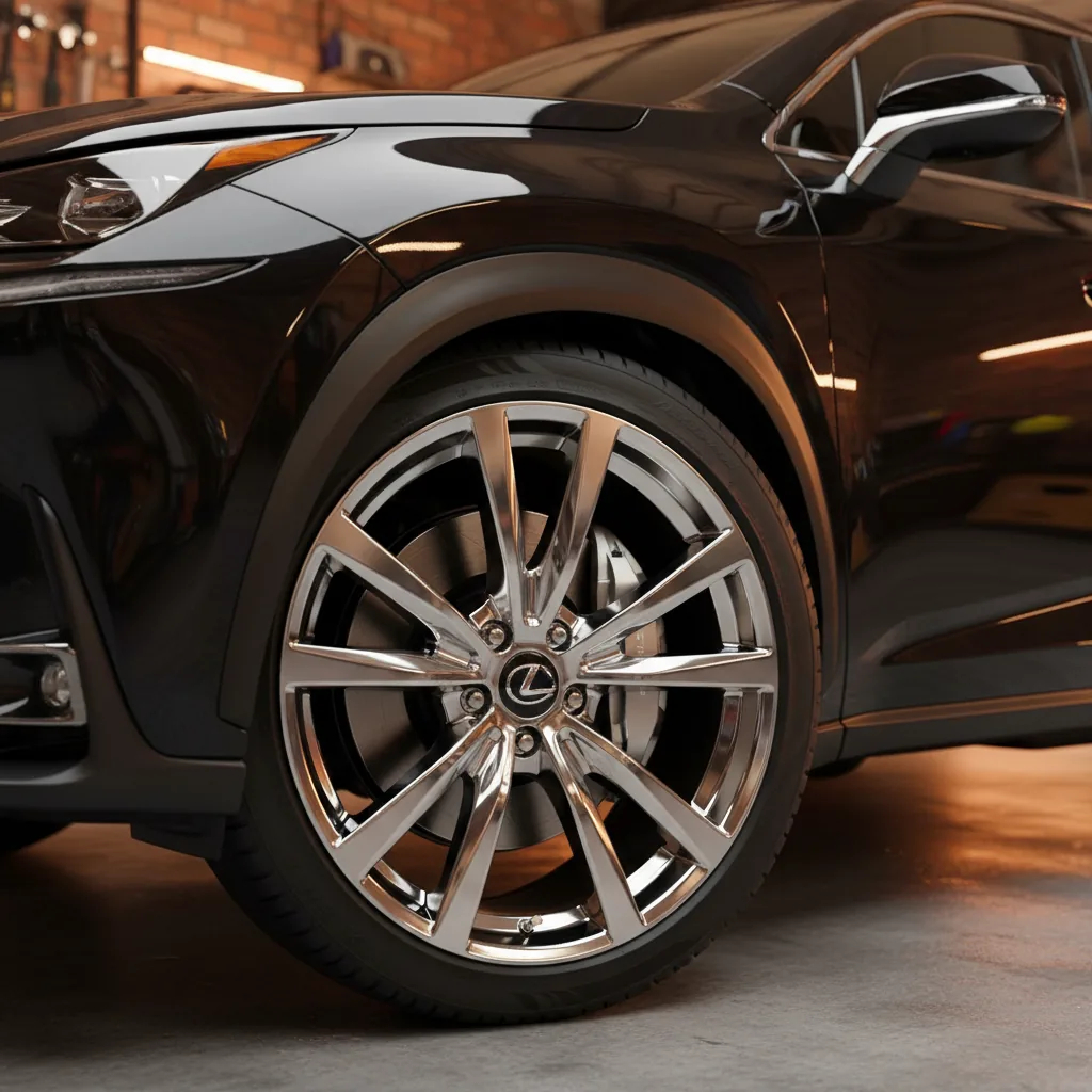 Wizualizacja: felga połysk aluminium — Lexus NX SUV