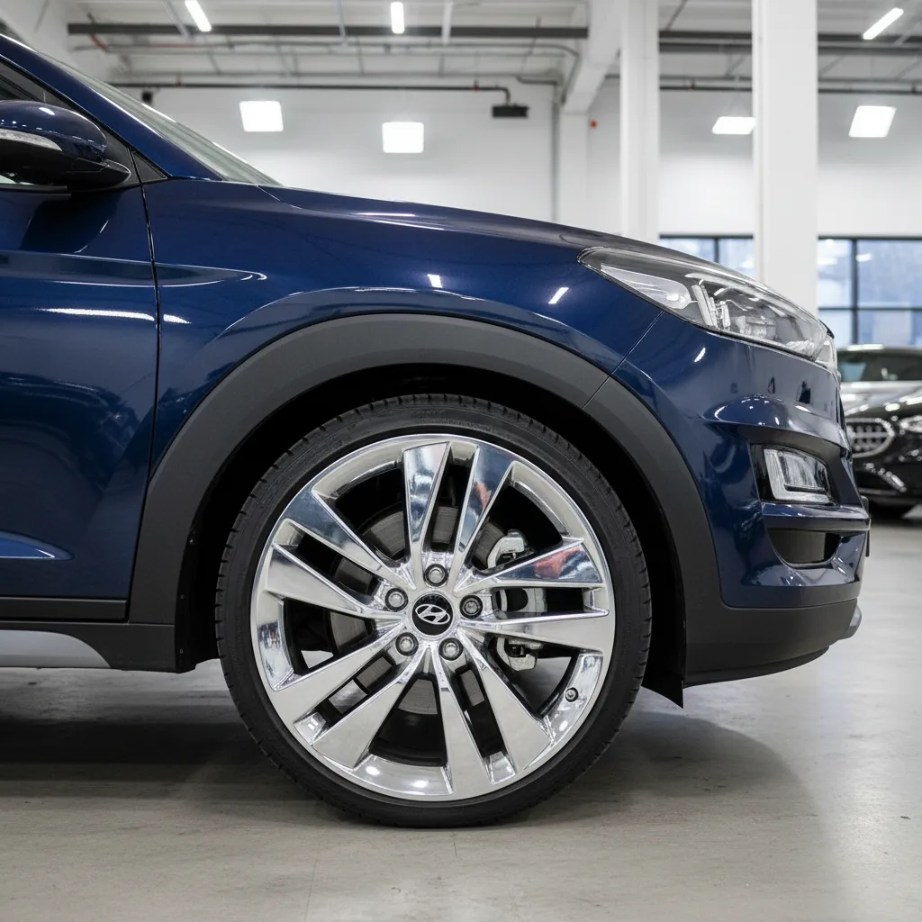 Wizualizacja: felga połysk aluminium — Hyundai Tucson SUV