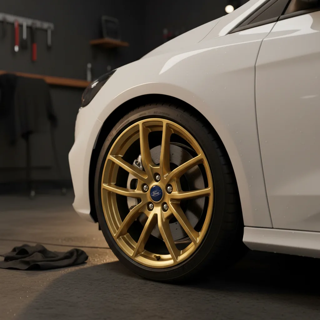 Wizualizacja: felga złoty — Ford Focus hatchback