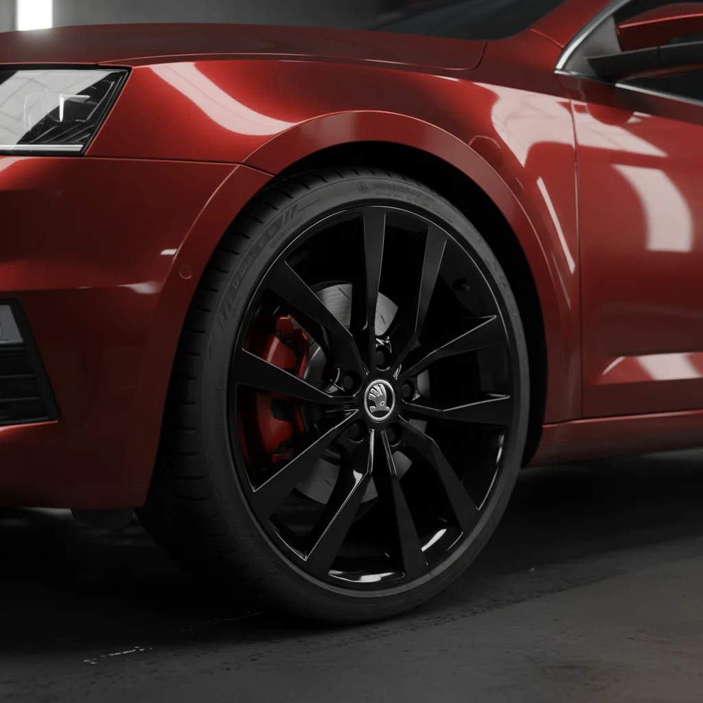 Wizualizacja: felga czarny połysk — Skoda Octavia liftback