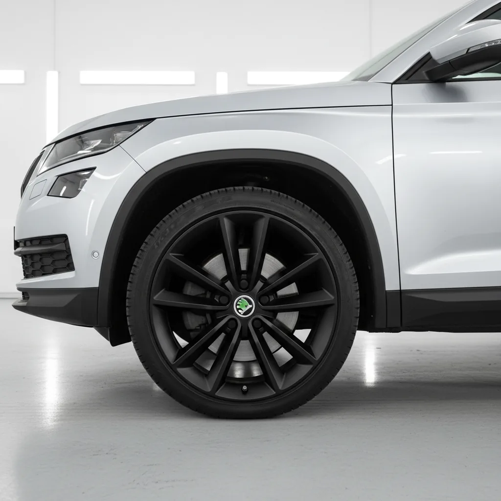 Wizualizacja: felga czarny mat — Skoda Kodiaq SUV