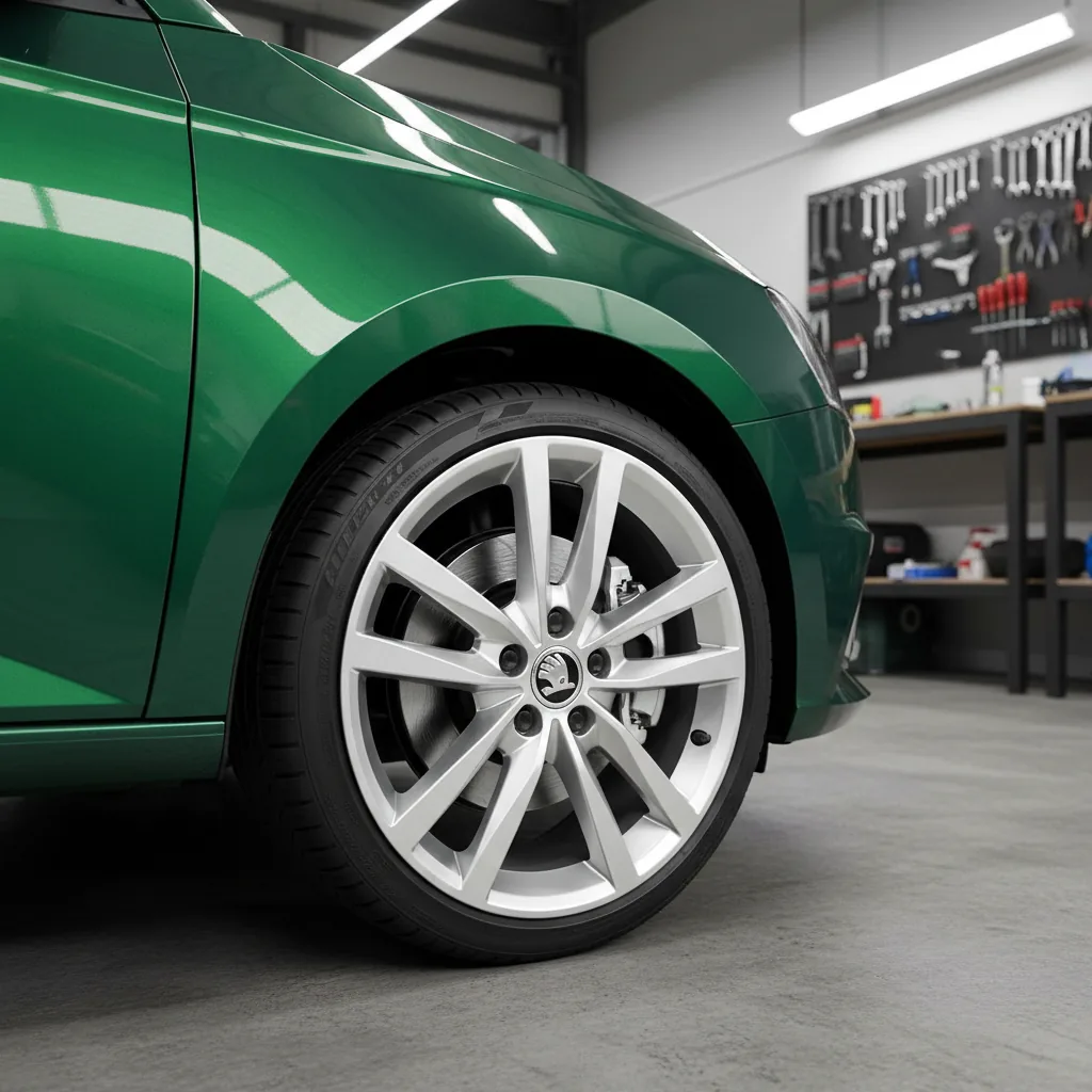 Wizualizacja: felga srebrny — Skoda Fabia hatchback