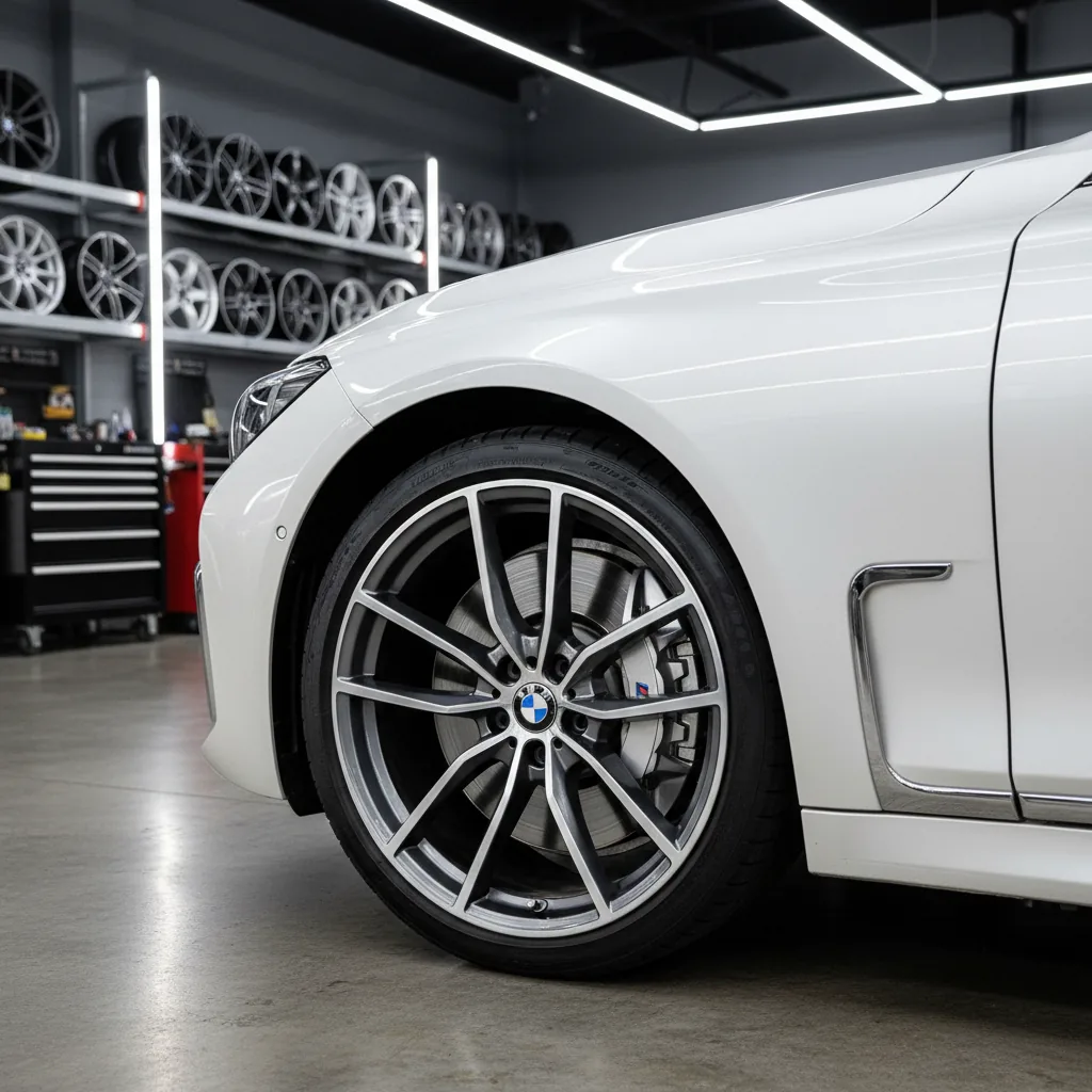 Wizualizacja: felga gunmetal — BMW 7 Series sedan