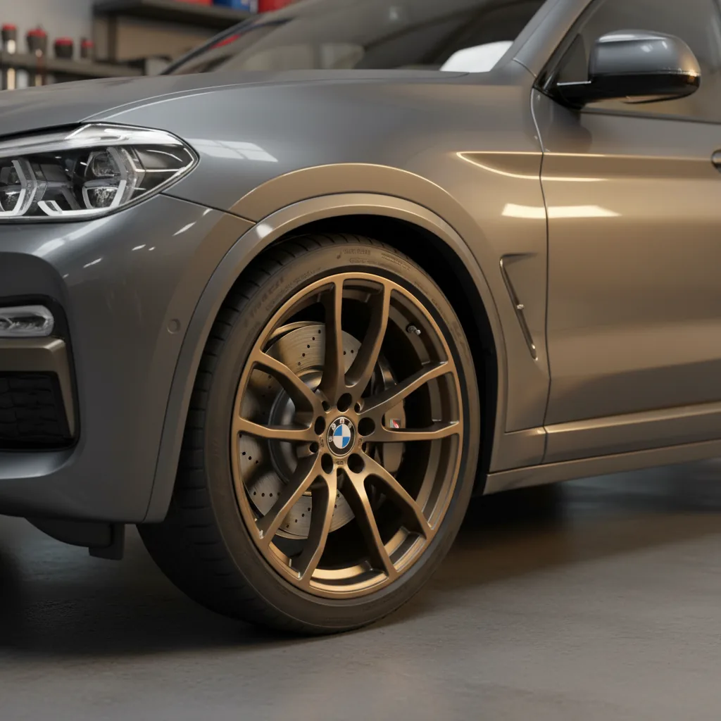 Wizualizacja: felga brąz mat — BMW X4 coupe SUV