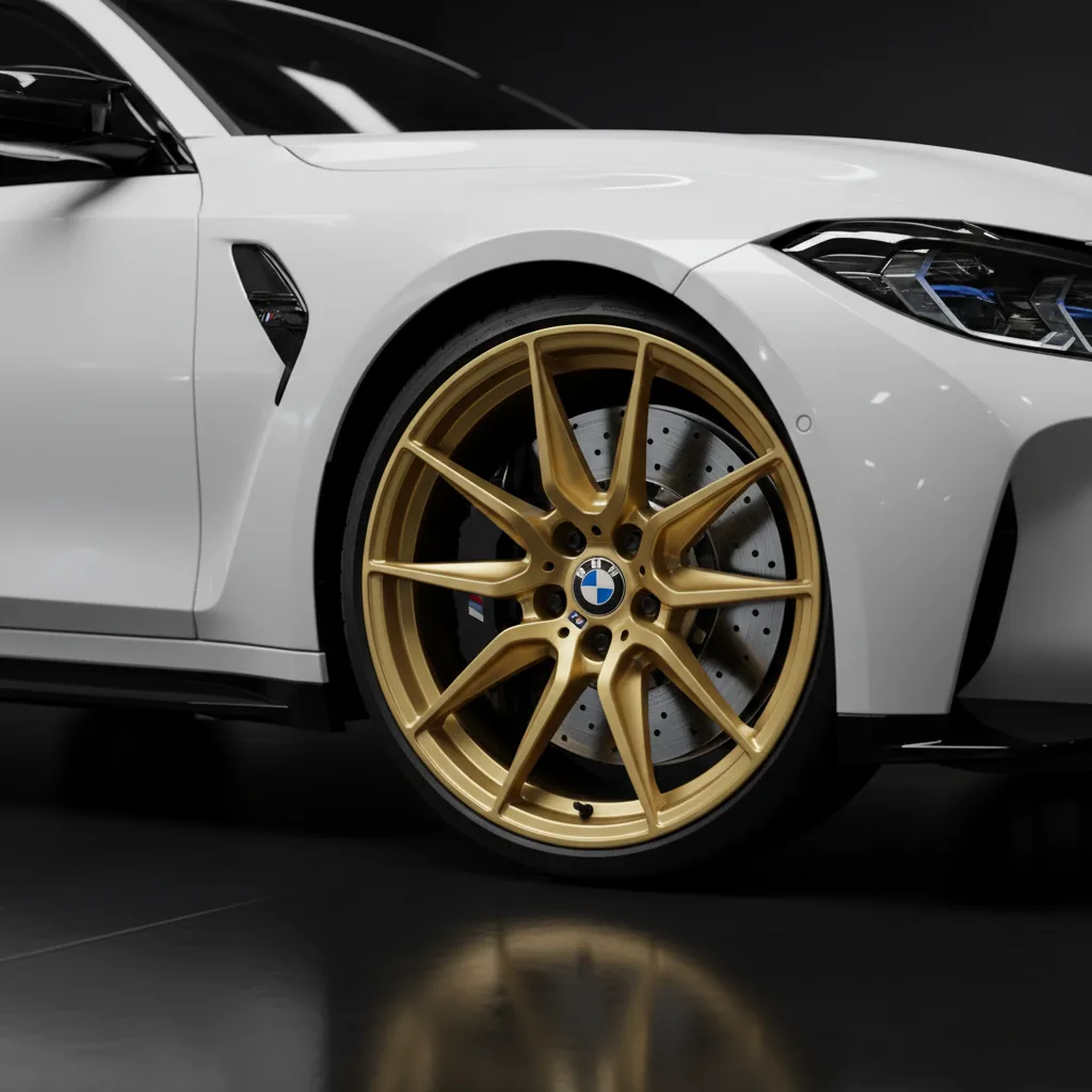 Wizualizacja: felga złoty — BMW M3 sedan