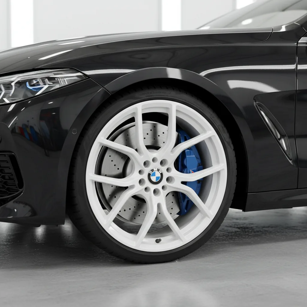 Wizualizacja: felga biały połysk — BMW 8 Series gran coupe