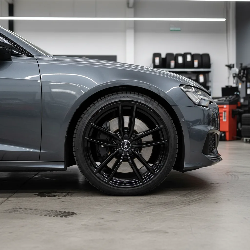 Wizualizacja: felga czarny połysk — Audi A6 sedan