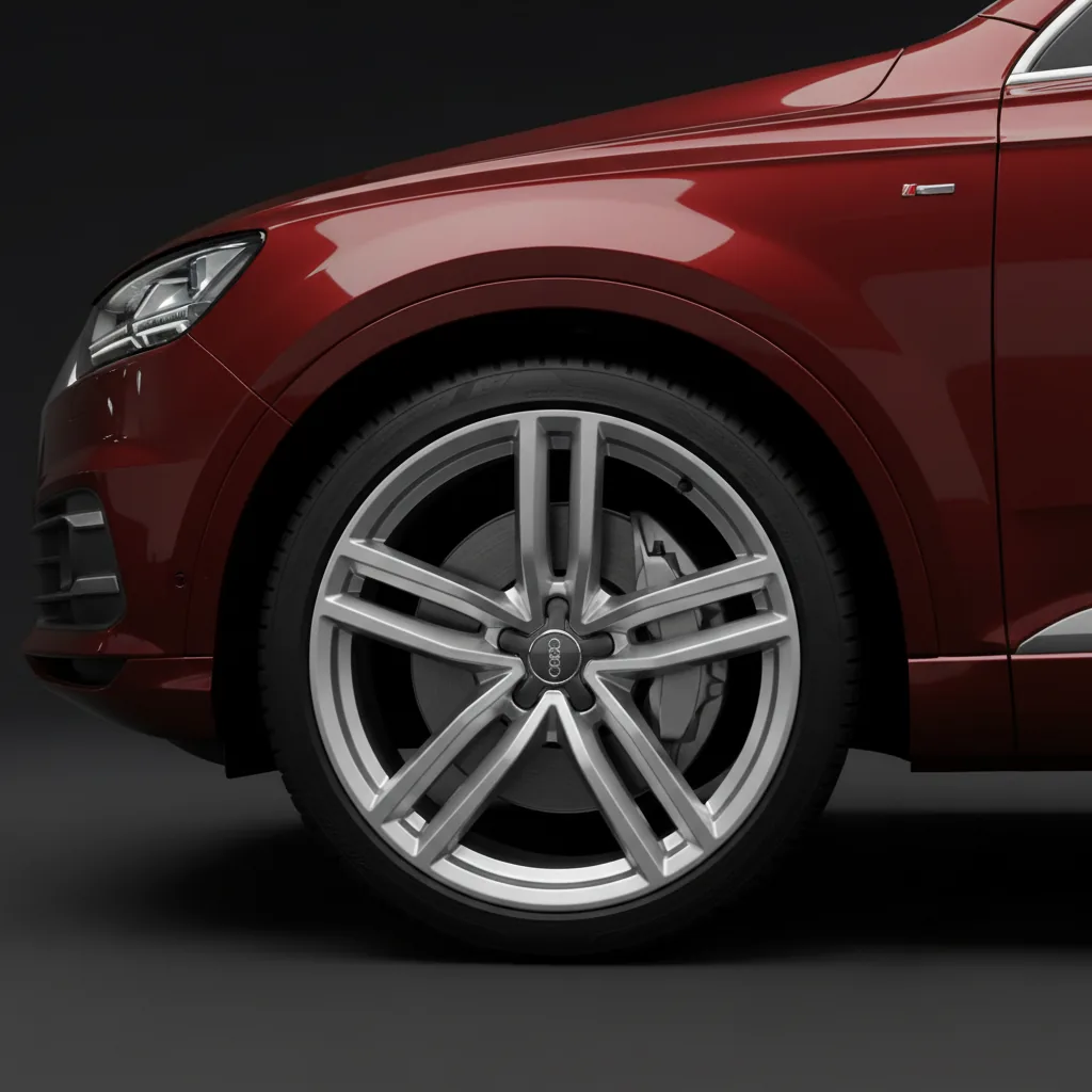 Wizualizacja: felga srebrny — Audi Q7 SUV