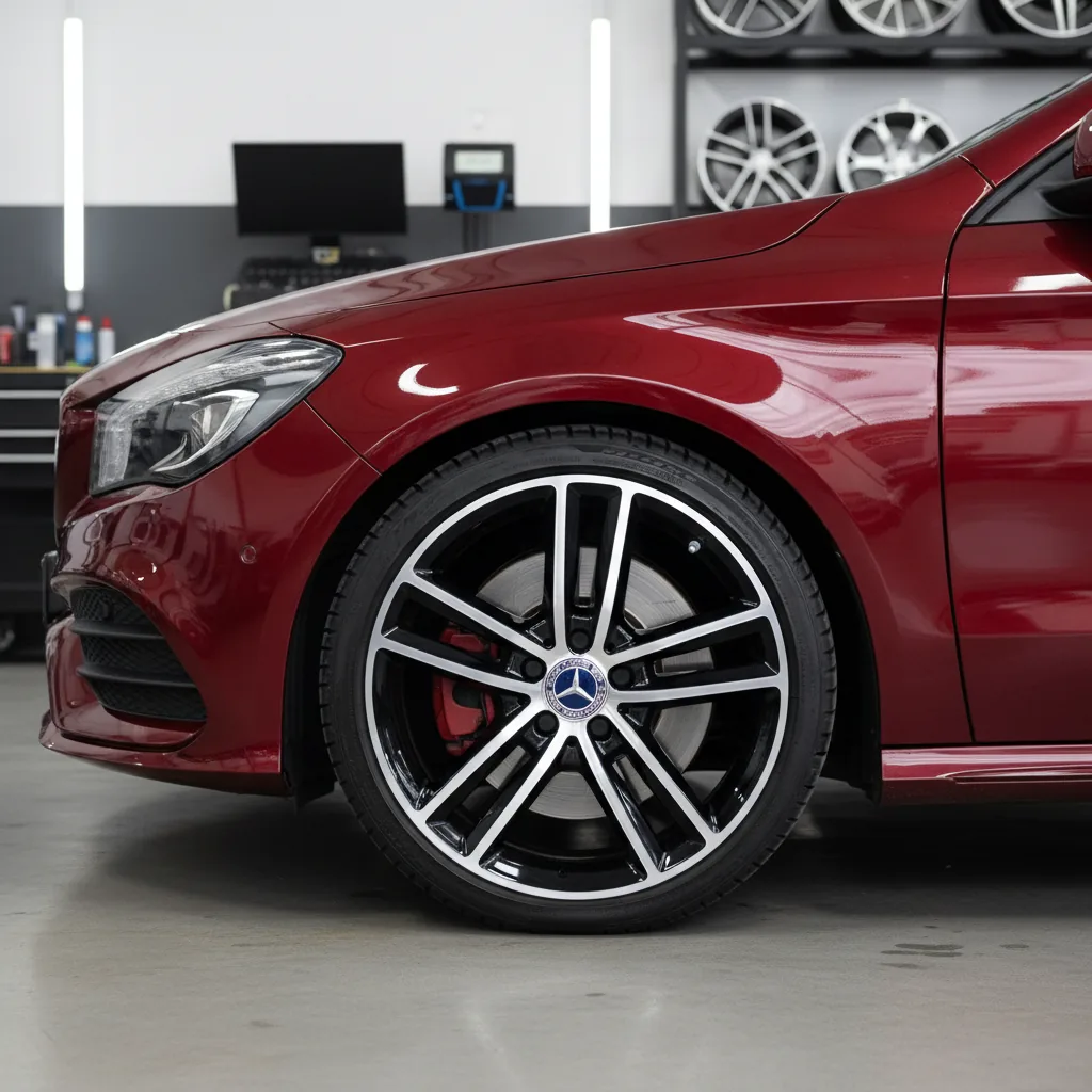 Wizualizacja: felga dwukolor — Mercedes-Benz CLA coupe