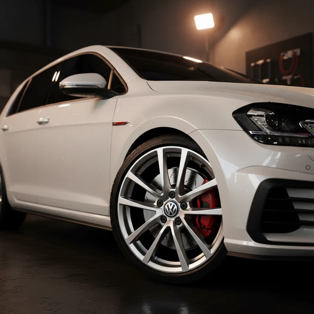Wizualizacja: felga srebrny — Volkswagen Golf hatchback