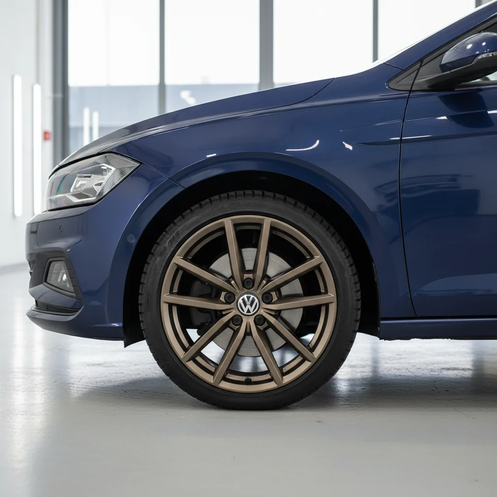 Wizualizacja: felga brąz mat — Volkswagen Polo hatchback